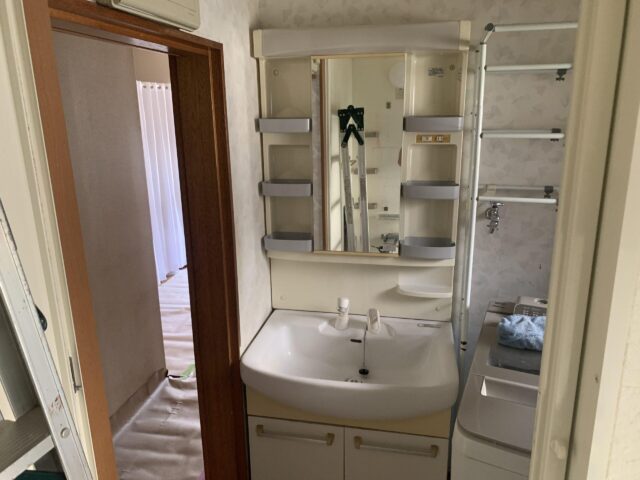 土浦市　洗面化粧台交換工事