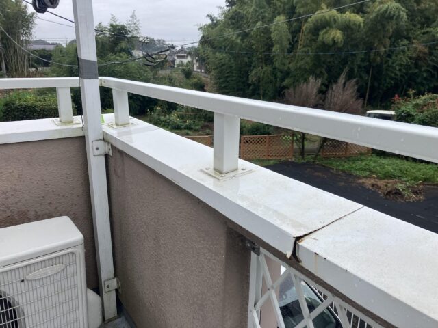 バルコニー笠木　板金交換工事