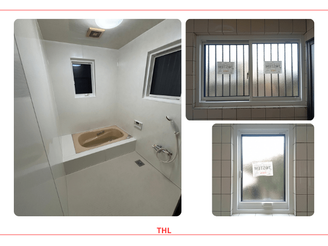 石岡市　浴室リフォーム｜在来浴室の寒さ対策（窓交換・パネル・床シート施工）